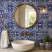 Cobalt Heritage Classic Blue and White Geometric Tegeltje