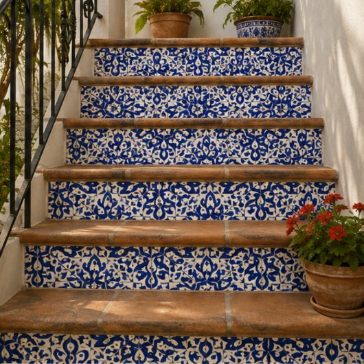 Cobalt Heritage Classic Blue and White Geometric Tegeltje