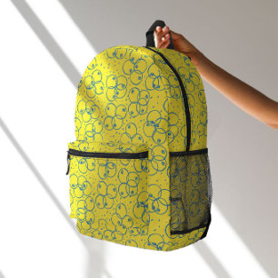 Cobalt Krabbel Ringen – modern patroon Bedrukte Rugzak