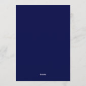 Cobalt Lush Blossom Wedding Kaart (Achterkant)