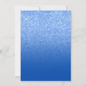 Cobalt Moderne Gradiënt 80ste Verjaardag Kaart (Achterkant)