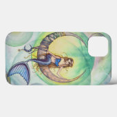 Cobalt Moon Waterverf Mermaid Art Illustratie Case-Mate iPhone Case (Achterkant (horizontaal))