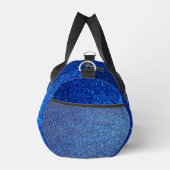 Cobalt Navy Blue Glitter Luxe Zakelijke Logo Plunjezak (Rechts)