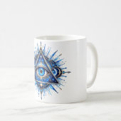 Cobalt Orbit Eye Koffiemok (Voorkant rechts)