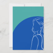 Cobalt & Sage Bruiloftsuitnodiging Kaart (Achterkant)