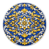 Cobalt Star Azulejo Keramische Greep (Voorkant)