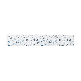 Cobalt Stone Blue Terrazzo Wedding Uitnodigingen Wikkel
