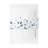 Cobalt Stone Blue Terrazzo Wedding Uitnodigingen Wikkel (Voorkant Voorbeeld)