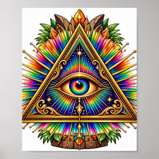 Cobalt Sun Eye Poster (Voorkant)