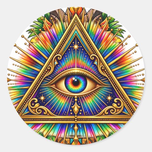 Cobalt Sun Eye Sticker (Voorkant)