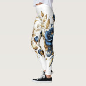Cobalt White Flowers Leggings (Links)