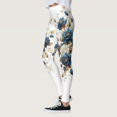 Cobalt White Flowers United Leggings (Links)