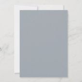 Cobalt Witte Krans Bruiloft Kaart (Achterkant)