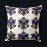 Cobalt Zen Mandala Kussen<br><div class="desc">This unique hand-drawn mandala features a rustic,  artistic charm with natural variations in the pattern alignment. Perfect for adding a touch of soul and creativity to your space.</div>