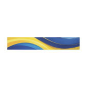 Cobaltblauw & Citroen Geel Modern Huwelijk Uitnodigingen Wikkel (Vlak)