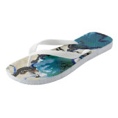 CobaltMoonDesign Blue Lagoon Adult, Teenslippers (Schuin)