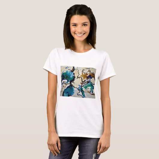 CobaltMoonDesign - Kunstt t-shirt Blue Lagoon (Voorkant volledig)