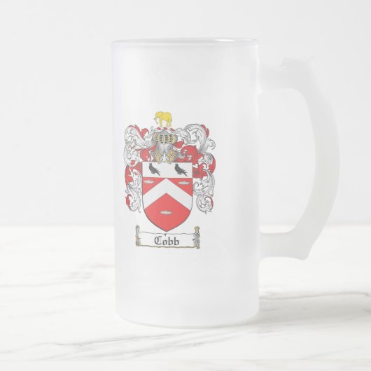 COBB FAMILIE CREST - COBB COAT WAPENKLASSE MATGLAS BIERPUL (Rechts)