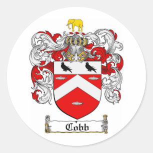 COBB FAMILIE CREST - COBB COAT WAPENKLASSE RONDE STICKER