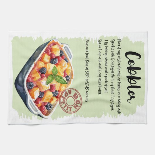 Cobbler bakrecept theedoek (Horizontaal)