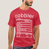 cobbler Nutrition Facts Funny Thanksgiving T-shirt (Voorkant)