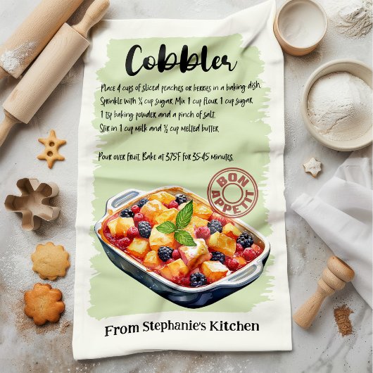 Cobbler recept gepersonaliseerd theedoek