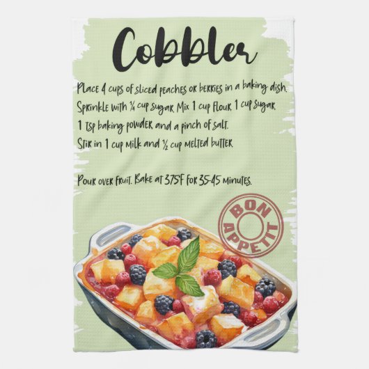 Cobbler Recept Theedoek (Verticaal)