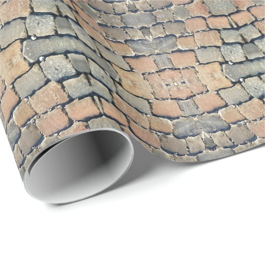 Cobbles Street Pattern Cadeaupapier (Rol Hoek)