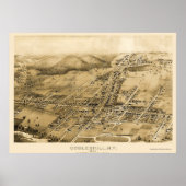 Cobbleskill, NY Panoramic Map - 1883 Poster (Voorkant)