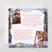 Cobblestone Street Village gepersonaliseerde kerst Feestdagenkaart (Achterkant)