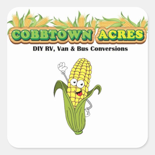 Cobby van Cobbtown Acres Vierkante Sticker (Voorkant)