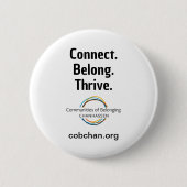 CoBC-Button - Connect Belong Thrive Ronde Button 5,7 Cm (Voorkant)