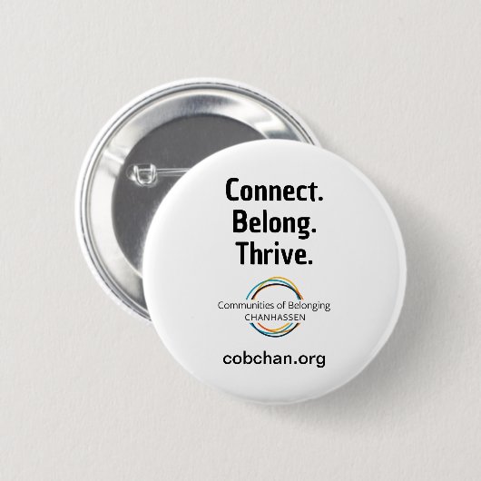 CoBC-Button - Connect Belong Thrive Ronde Button 5,7 Cm (Voorkant /achterkant)