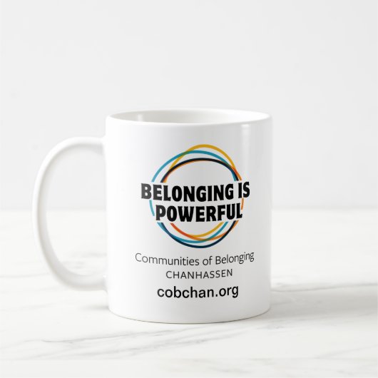 CoBC-Mok - erbij horen is krachtig Koffiemok (Links)