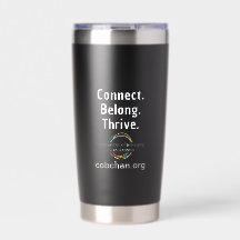 CoBC Tumbler (witte tekst) - Connect Belong Thrive