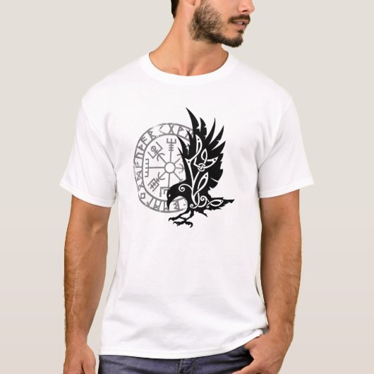 Cobeau nordique vegvisir-symbool Viking T-shirt (Voorkant)