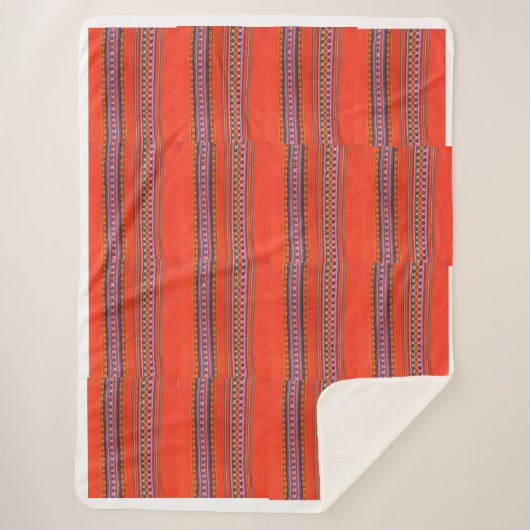 Cobertor aguayo boliviano sherpa deken (Voorkant)