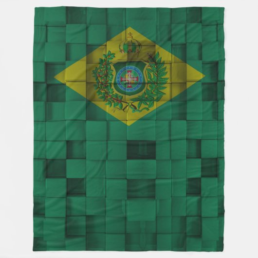 Cobertor de Lã Bandeira Imperial do Brasil Fleece Deken (Voorkant)