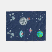 Cobertor De Velo Space themed blanket. Fleece Deken (Voorkant (Horizontaal))