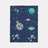 Cobertor De Velo Space themed blanket. Fleece Deken (Voorkant)