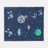 Cobertor De Velo Space themed blanket. Fleece Deken (Voorkant (Horizontaal))