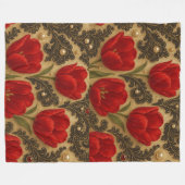 COBERTOR Tulipas e Renda DESIGN Fleece Deken (Voorkant (Horizontaal))