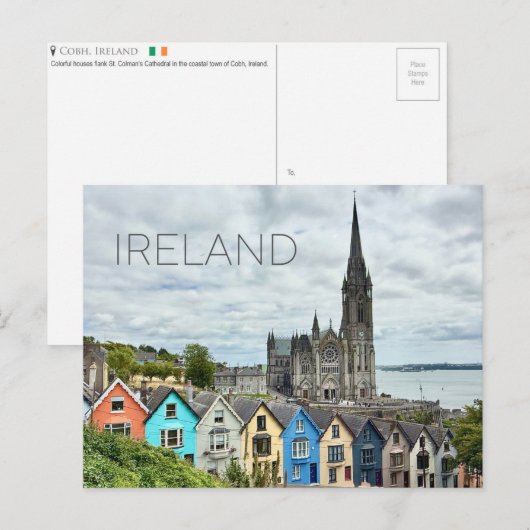 Cobh, Ierland Ansichtkaart Briefkaart (Voorkant / Achterkant)
