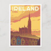 Cobh Ireland Art Vintage Travel Illustratie Briefkaart (Voorkant)