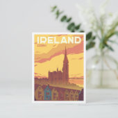 Cobh Ireland Art Vintage Travel Illustratie Briefkaart (Staand voorkant)