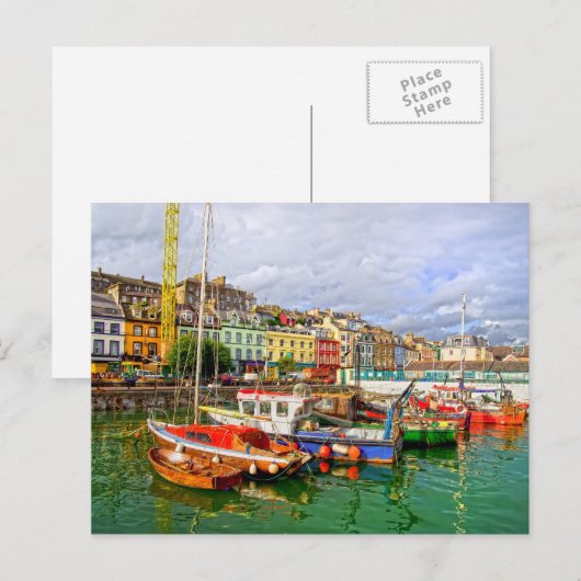 Cobh Port in Ierland Briefkaart (Voorkant / Achterkant)
