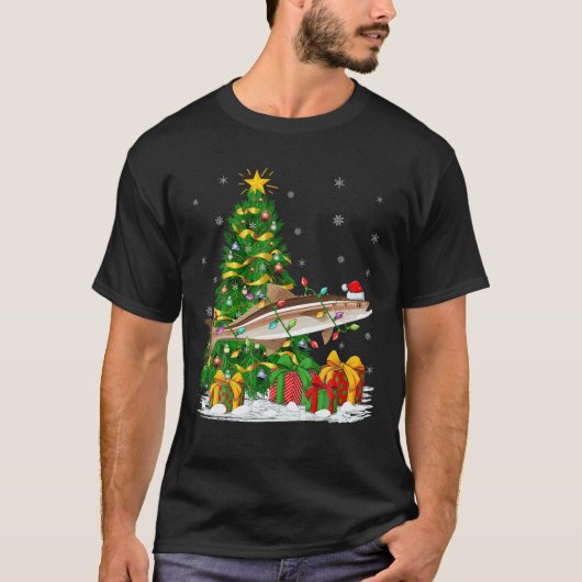 Cobia Fish Lover Family Matching Santa Hat Cobia C T-shirt (Voorkant)