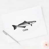 Cobia Fish Ovale Sticker (Envelop)
