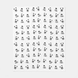 Cobija panda fleece deken