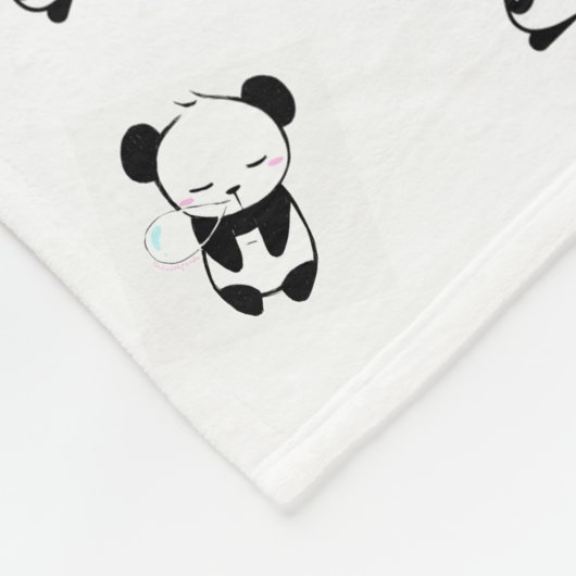 Cobija panda fleece deken (Hoek)
